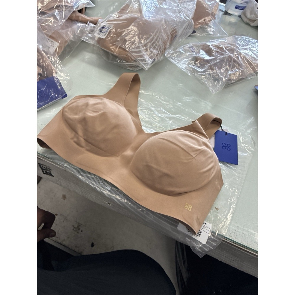 Honeylove Size Small Sand Tan SoftForm Wireless Bra V-Neck New NWT